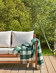 Throws - Plaid in wool mix - Phoebe (green)