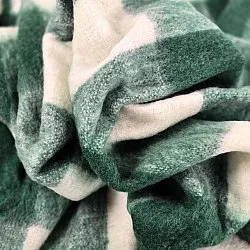 Throws - Plaid in wool mix - Phoebe (green)