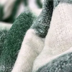 Throws - Plaid in wool mix - Phoebe (green)