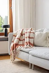 Throws - Plaid in wool mix - Rachel (pink)