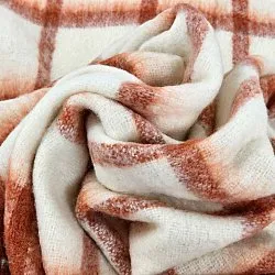 Throws - Plaid in wool mix - Rachel (pink)