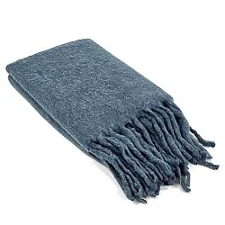 Throws - Plaid in wool mix - Samantha (blue)