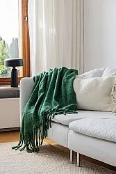 Throws - Plaid in wool mix - Samantha (green)