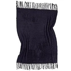 Throws - Plaid in wool mix - Samantha (black)