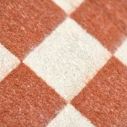 Throws - Wool blend throw - Audrey Check (pink/off white)