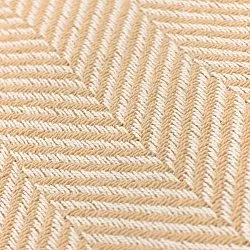 Throws - Cotton throw - Denisa Fishbone (beige/white)