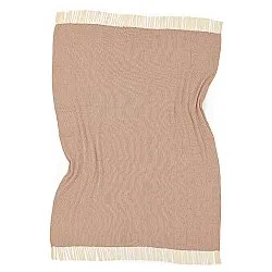 Throws - Cotton throw - Denisa Fishbone (brown/white)