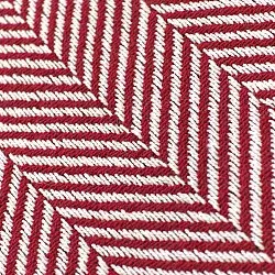 Throws - Cotton throw - Denisa Fishbone (red/white)