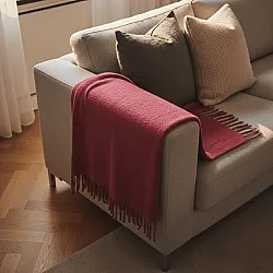 Throws - Wool blend throw - Samantha (dark red)
