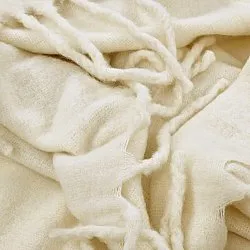 Throws - Plaid in wool mix - Samantha (offwhite)