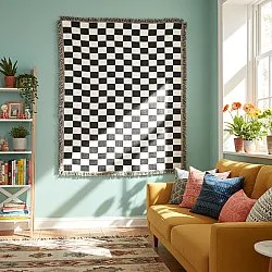 Throws - Wallace Tapestry Blanket (black/white)