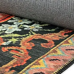 Flatweave rug - Masarida (black/multi)