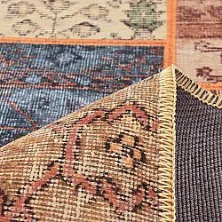 Flatweave rug - Myrina (red/multi)