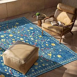 Flatweave rug - Nabilar (blue)