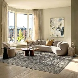 Flatweave rug - Zuleina (dark grey)