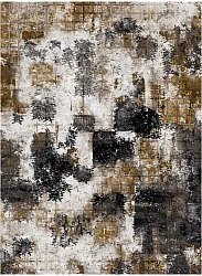 Wilton rug - Flores (black/brown/white)