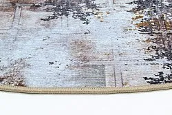 Round rug - Flores (black/brown/white)