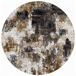 Round rug - Flores (black/brown/white)