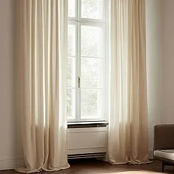 Curtains - Curtain in Linen Imitation Andrada (brown)