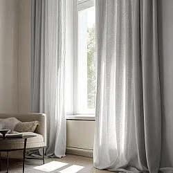 Curtains - Curtain in Linen Imitation Andrada (grey)