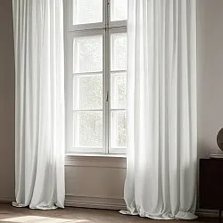 Curtains - Curtain in Linen Imitation Andrada (white)