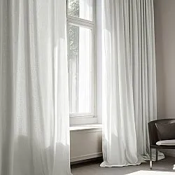 Curtains - Curtain in Linen Imitation Andrada (white)