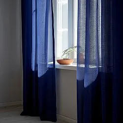 Curtains - Linen curtain Cosmina (blue)