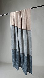 Curtains - Linen curtain Perrine (beige/blue)