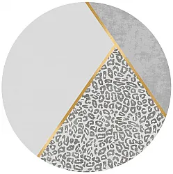 Round rug - Granada (grey/gold)