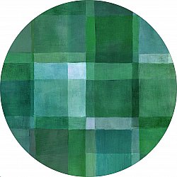 Round rug - Lannion (grön)