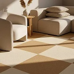 Wall-to-wall carpet - Almeria Carpet tiles 24 pcs (beige)