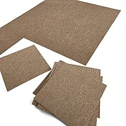 Wall-to-wall carpet - Almeria Carpet tiles 24 pcs (striped brown)