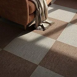 Wall-to-wall carpet - Almeria Carpet tiles 24 pcs (grey)