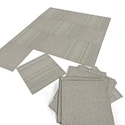 Wall-to-wall carpet - Almeria Carpet tiles 24 pcs (grey)