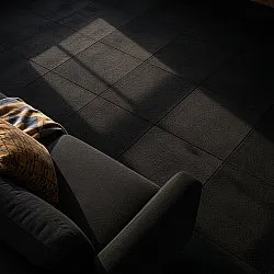Wall-to-wall carpet - Almeria Carpet tiles 24 pcs (black)