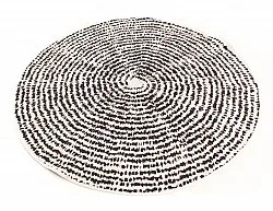 Round rug - Brussels Swirl (black)