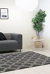 Wool rug - Korinth (dark grey)