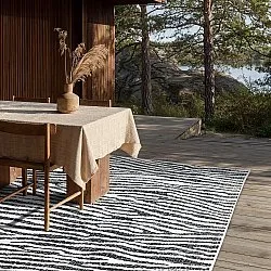 Indoor/Outdoor rug - utomhusmatta - Vaura (black/white)