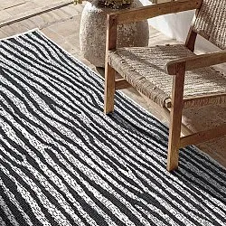 Indoor/Outdoor rug - utomhusmatta - Vaura (black/white)