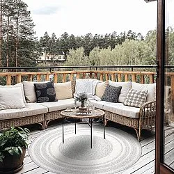 Round rug - Indoor/Outdoor Angus (grey)