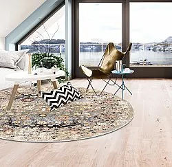 Round rug - Bouhjar (beige/multi)