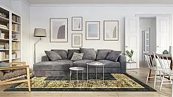 Wilton rug - Tilos (black/gold)