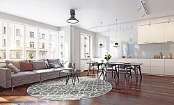 Round rug - Draham (grey)