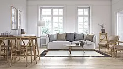 Wilton rug - Cerasia (black/white/gold)