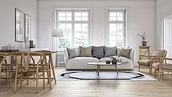 Wilton rug - Olympia (black/white)