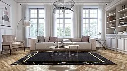 Wilton rug - Cerasia (black/gold)