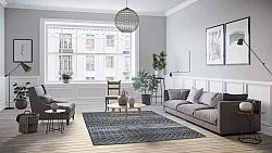 Wilton rug - Stella (black/white)
