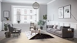 Wilton rug - Savino (black/white/grey)