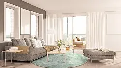 Round rugs - Aranga Super Soft Fur (green)