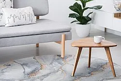 Round rug - Genova (grey/white/gold)